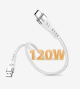 K654 Premium Super Charge 1m 6A 120W Braided Metal Head USB Type-C Charging Cable