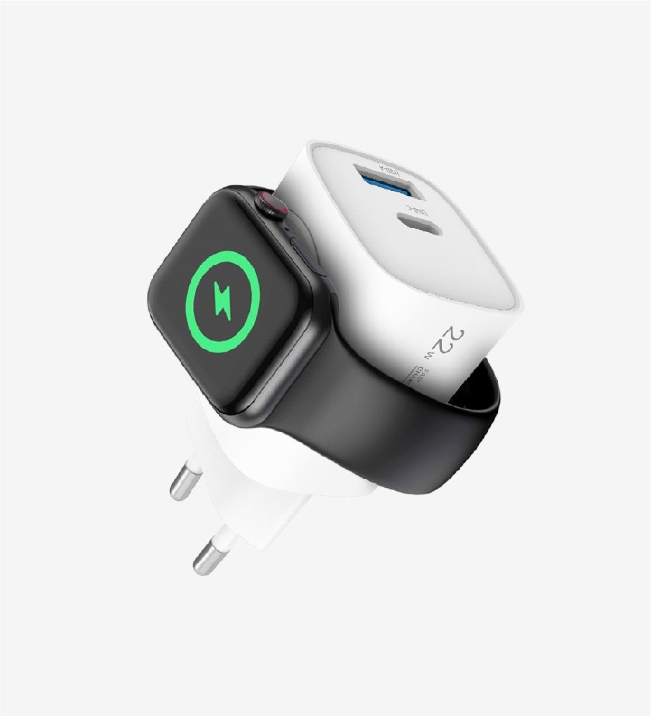 C320 Safe 22W 2 Ports with Smart Watch charger Fast Charger