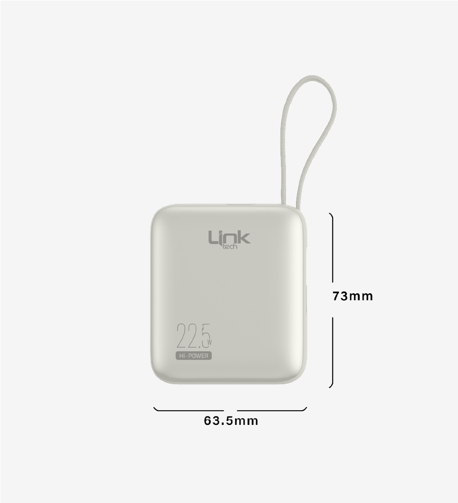 PD22 10000 mAh 22.5W Fast Charging Power Bank with 2 built-in Cables