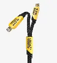 [LCA-K475-YELLOW] K475 Mecha Stil 120cm 65W+20W USB-C → Type-C + Lightning PD Hızlı Şarj Y-Kablosu (Sarı).webp
