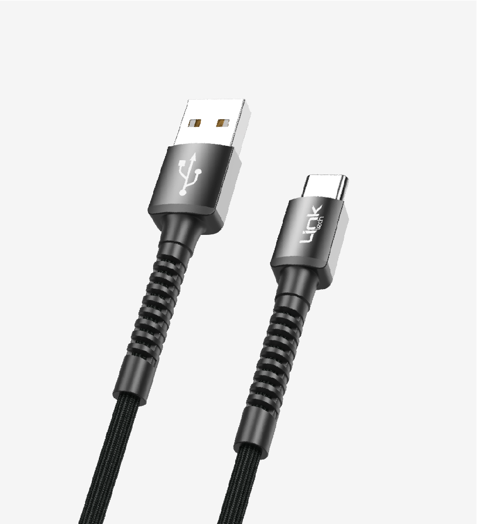 K552 Safe & Fast 1m Braided Metal Head Type-C Charging Cable