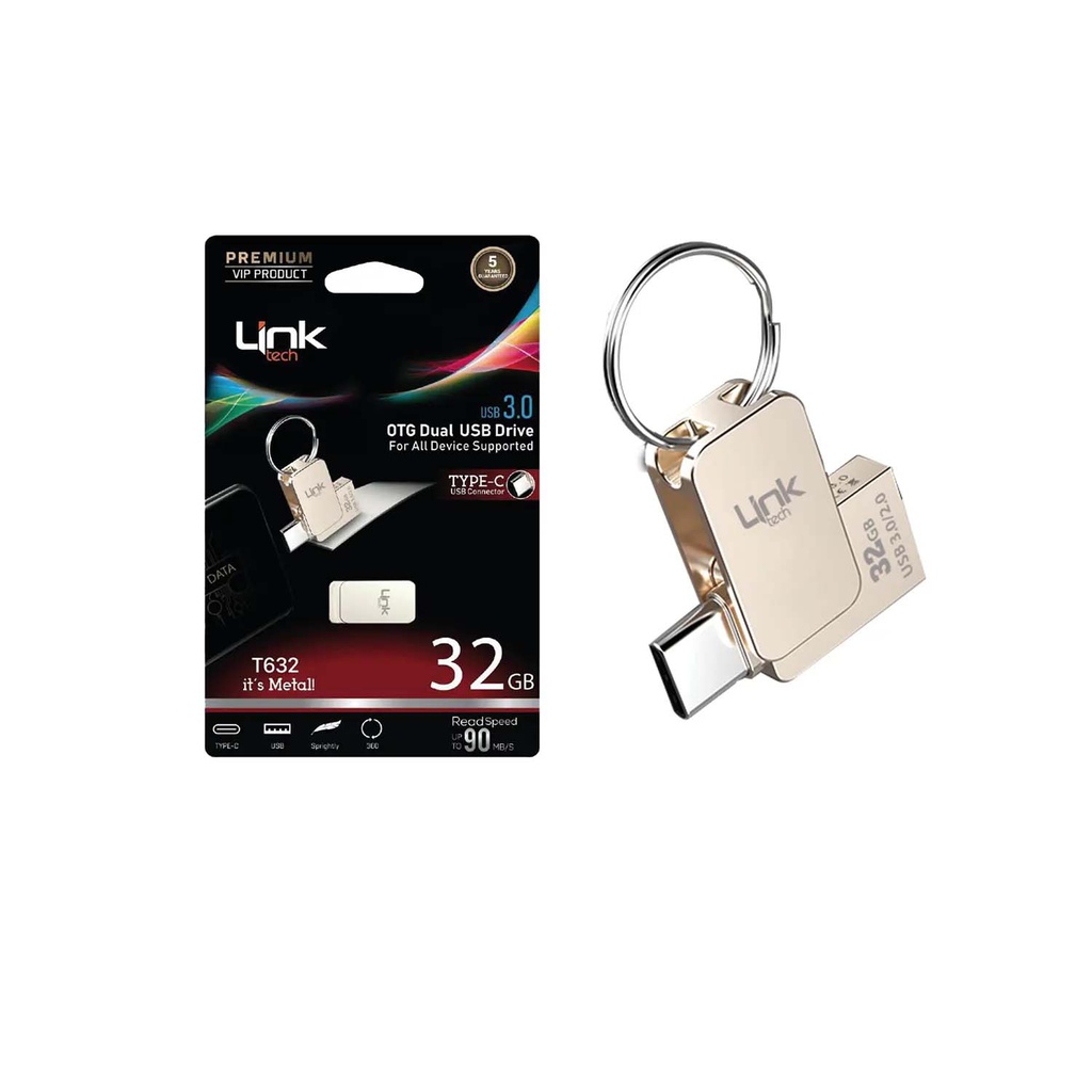T632 Premium Dual 90MB/s 32GB Type-C OTG Flash