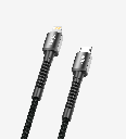 K599 Safe 3A 27W PD Braided 1000mm Type-C Lightning Charging Cable with Metal Head