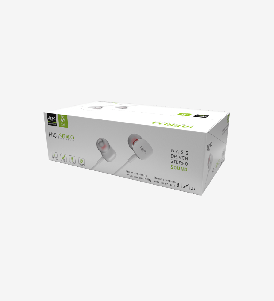 H15 Microphone in-Ear Cable Earphone Package (40 Pieces)
