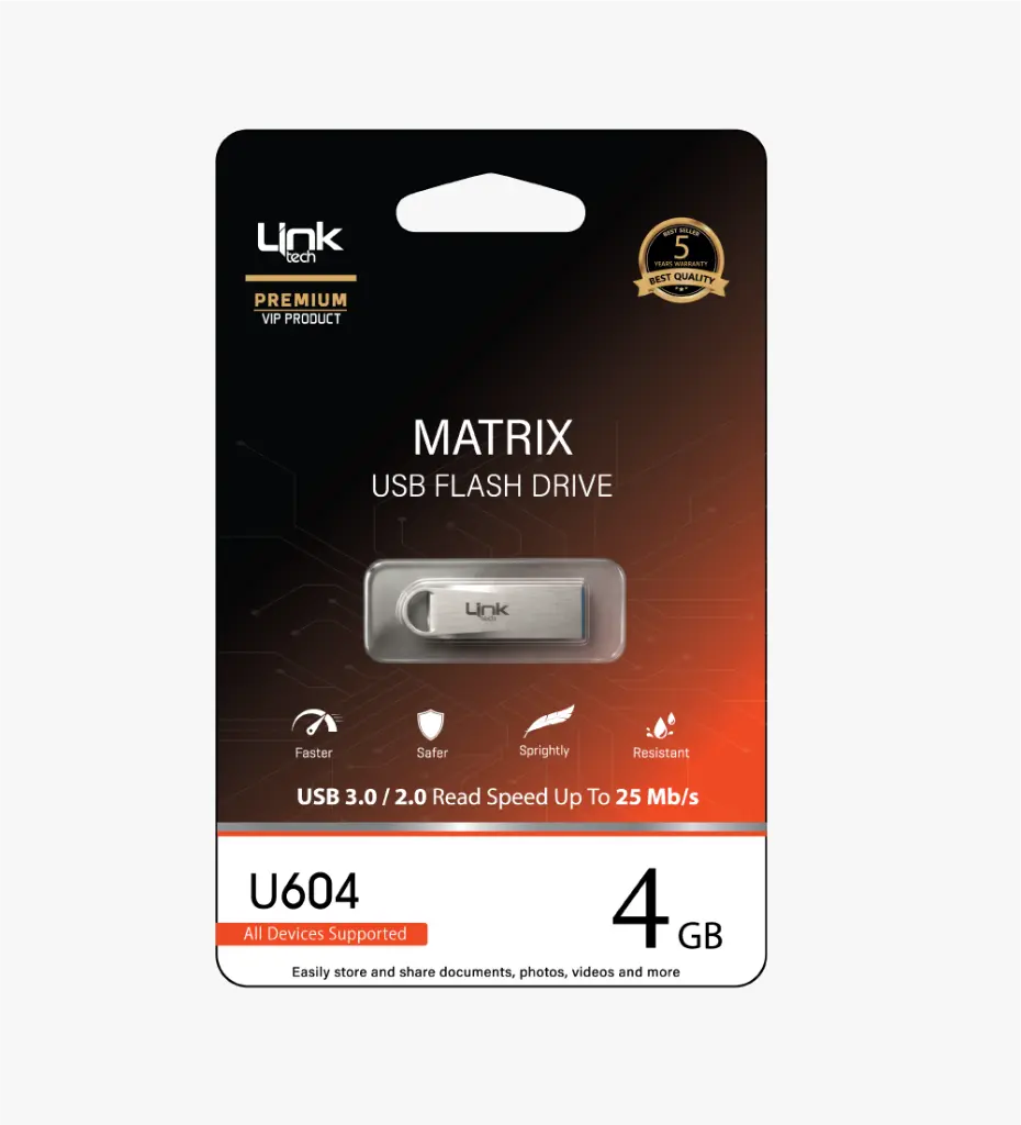 Premium Matrix Metal 4GB USB Flash Bellek