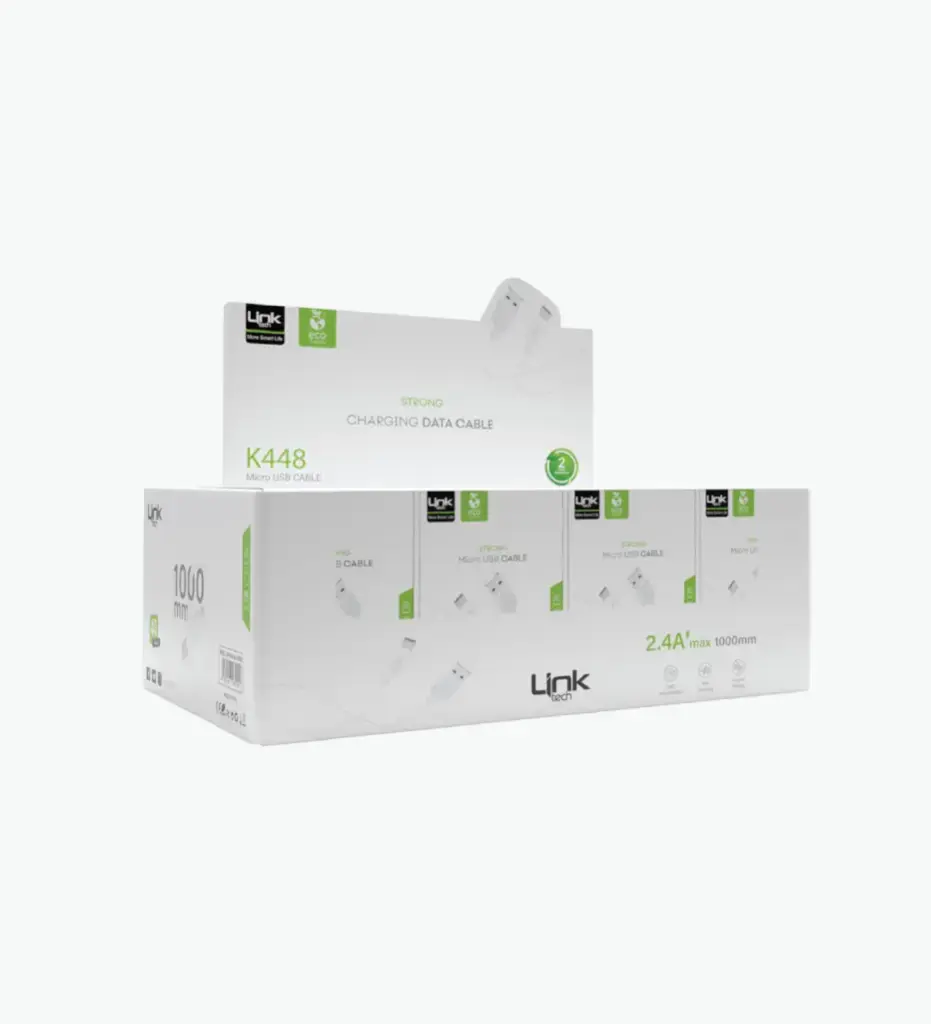 K448 Strong 1M 2.4A USB-A → Micro USB ECO Friendly Charging Cable Package