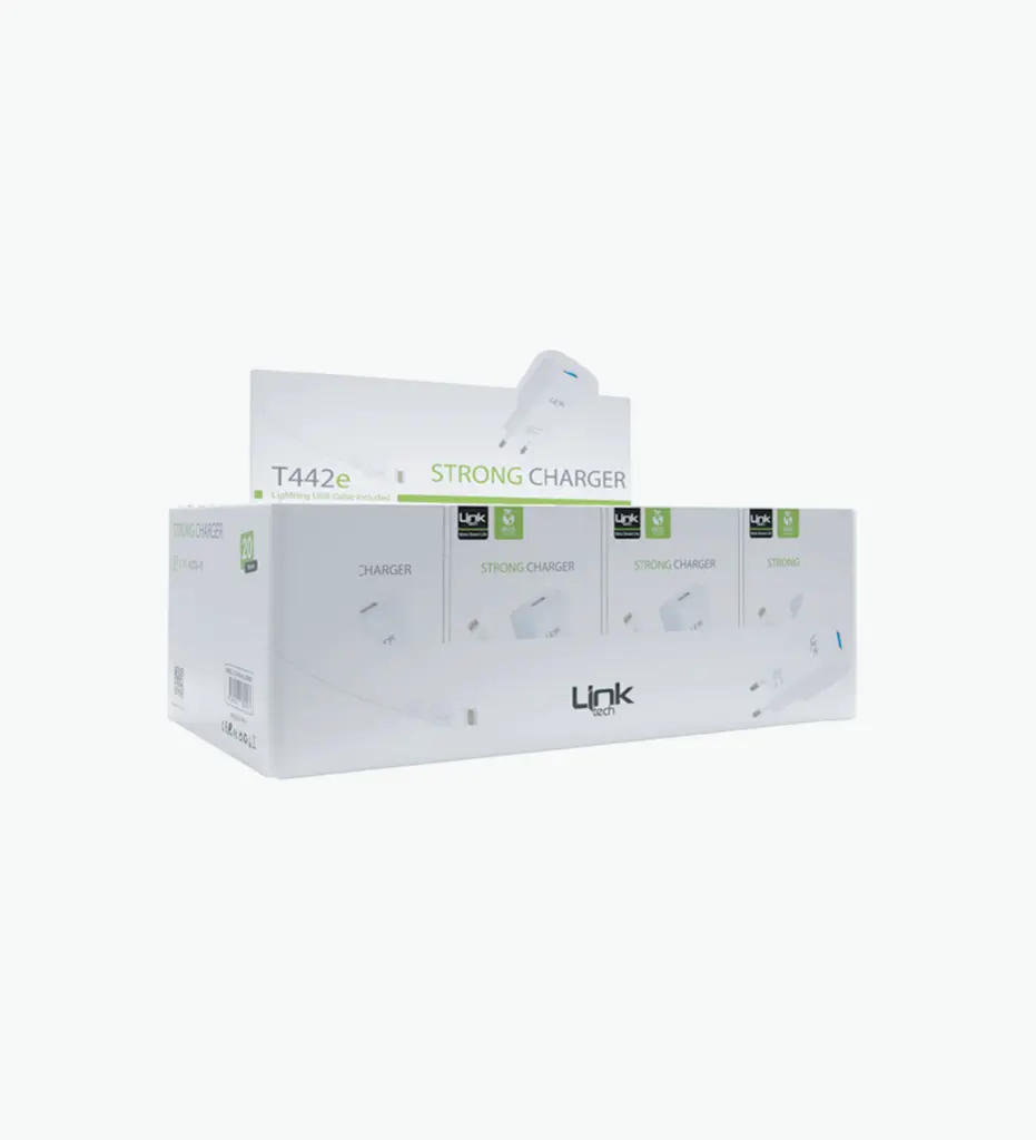 T442e Strong ECO Friendly Charger 2.1A with Lightning Cable Package