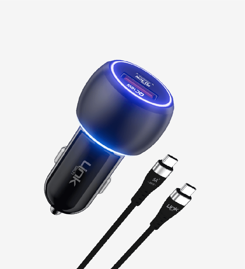 C686 Premium 60W pd30+ 30w Quick Car Charger With Type-c Type-c cable