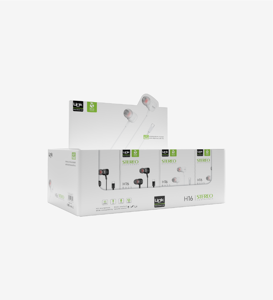 H16 Microphone in-Ear Cable Earphone Package