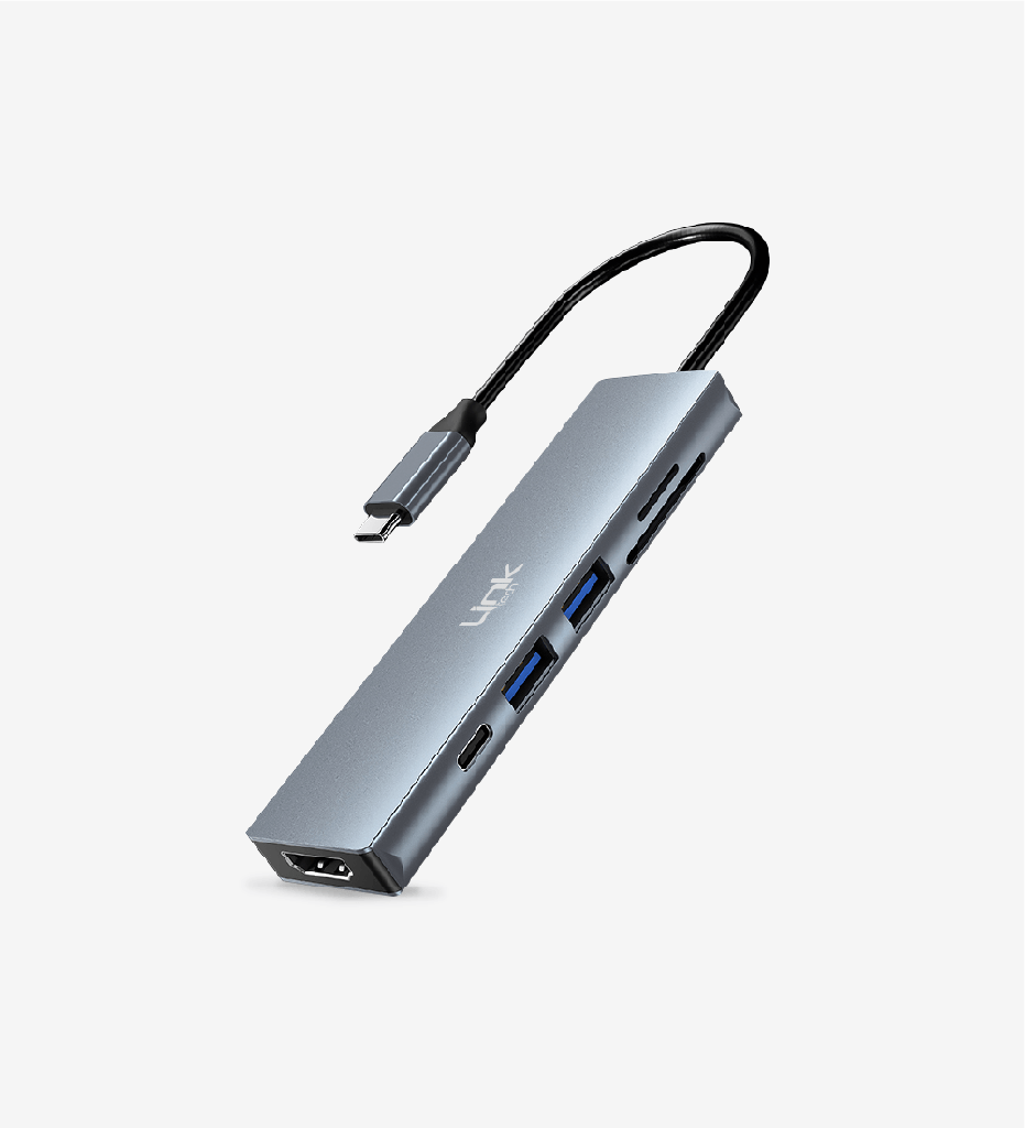 A197 Premium 6 in 1 Type-C Hub and Card Reader