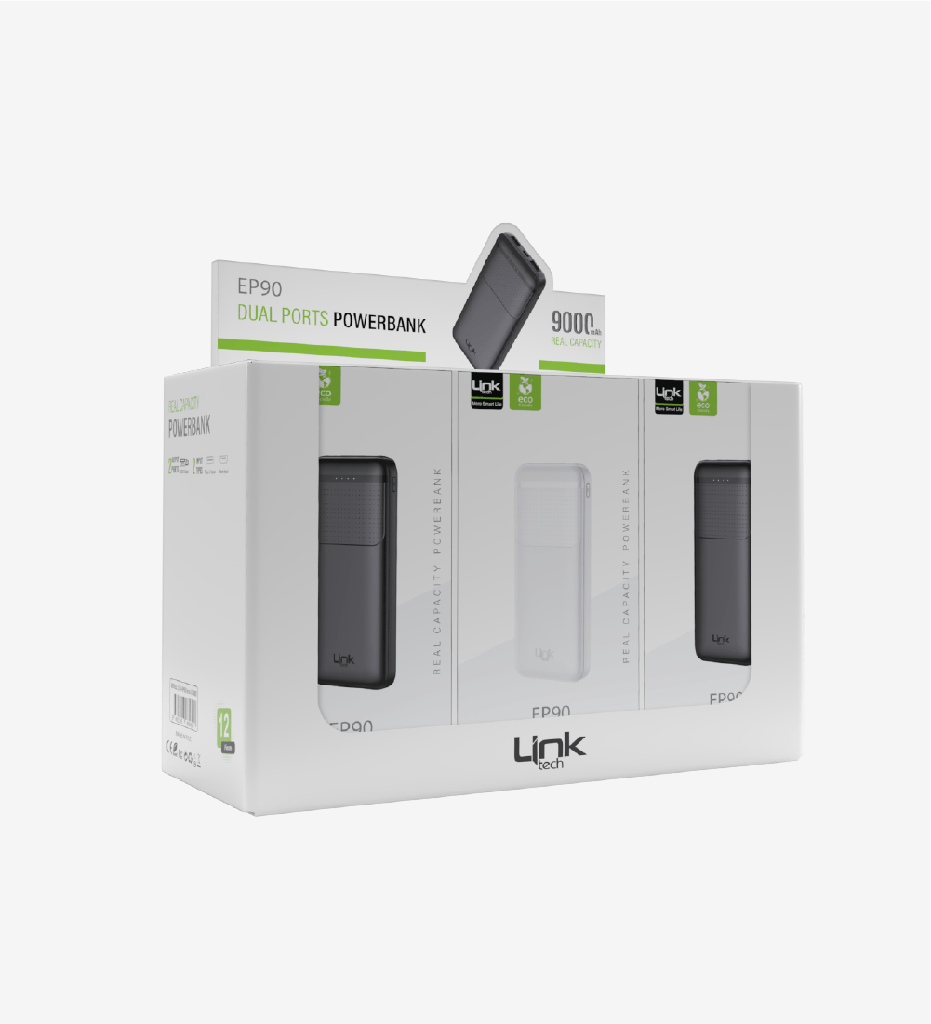 EP90 Strong ECO Friendly 9000mAh Powerbank (12 Pieces)