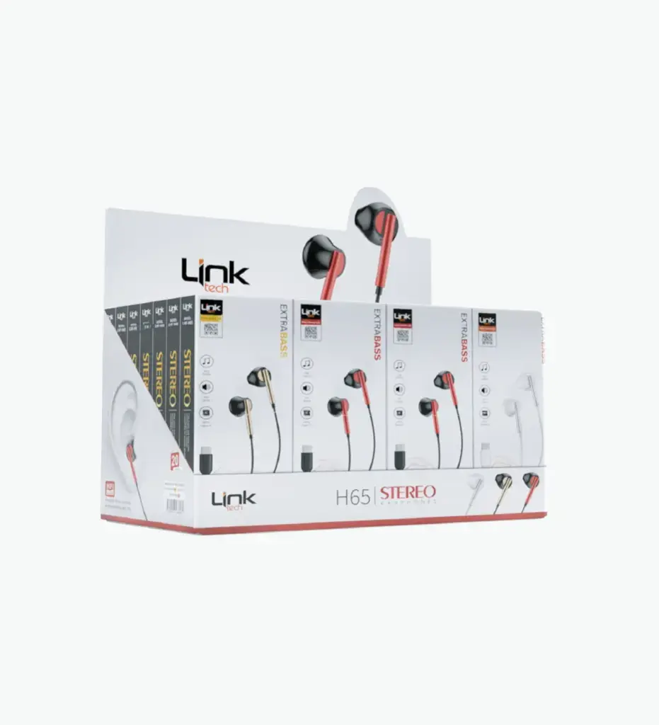 H65 Mikrofonlu Yüksek Baslı Kulak İçi Kablolu Kulaklık 20'li Paket 