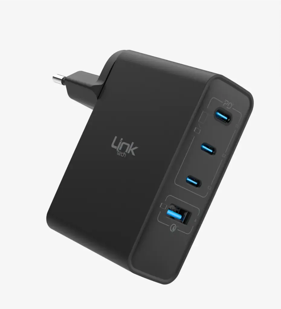 G861 Premium 4'lü Çıkış 100W Süper SI GaN Şarj Adaptörü