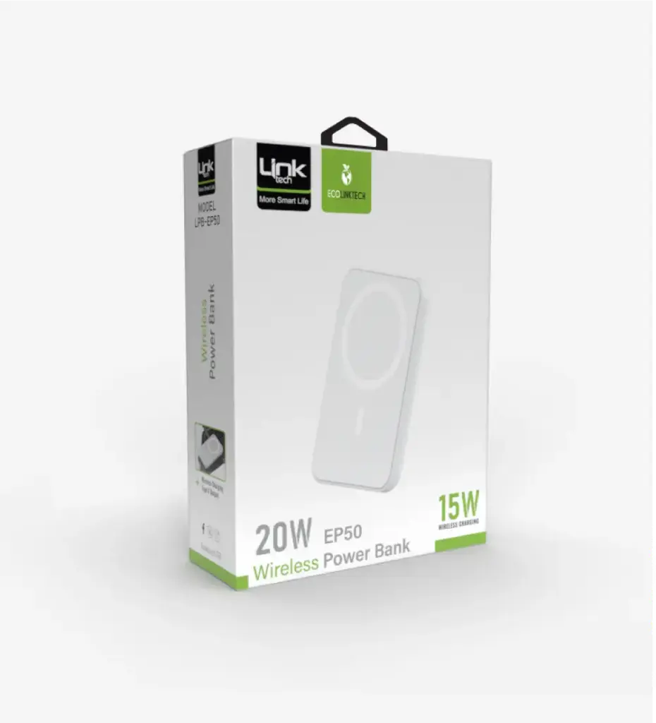 EP50 Strong ECO Friendly 5000 mAh 15W Wireless Power Bank