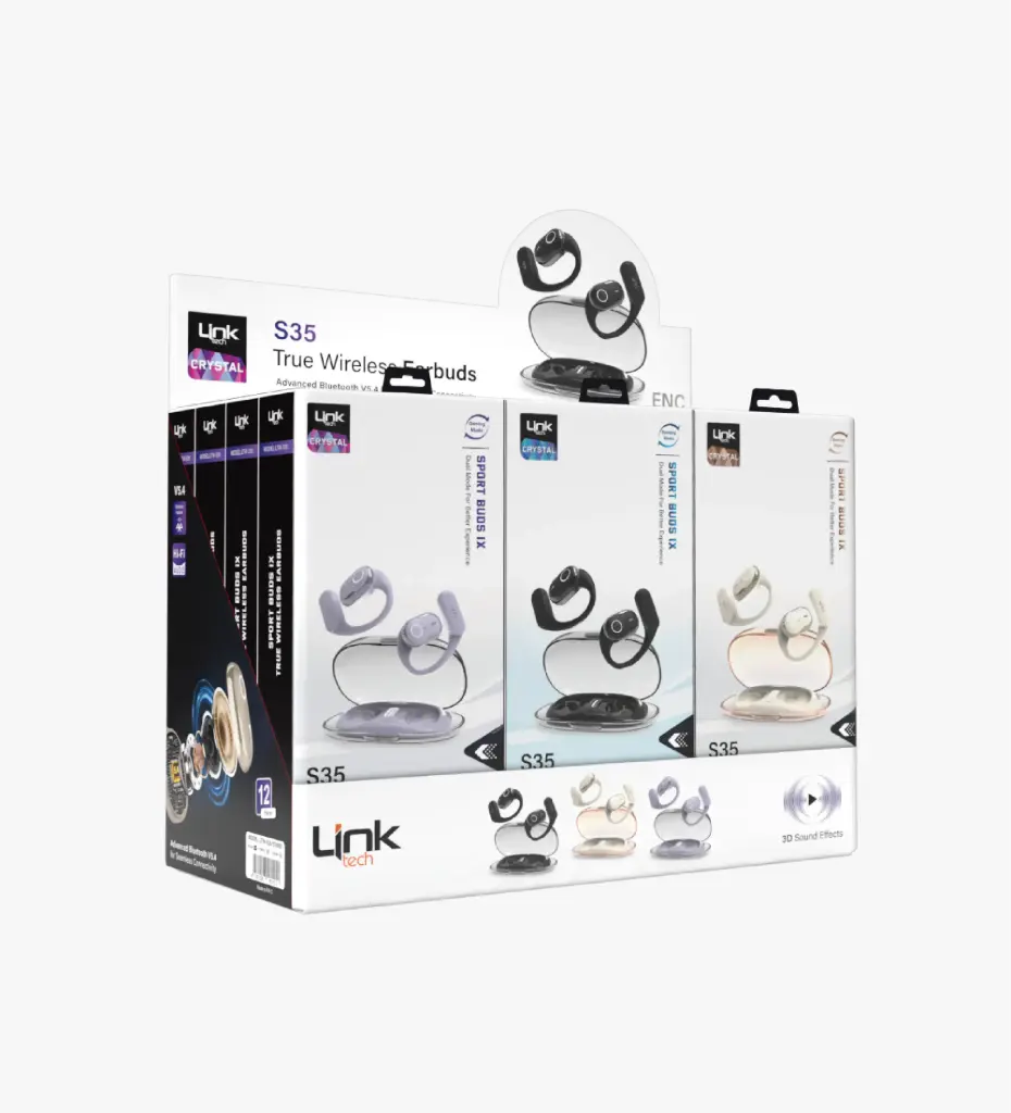 S35 Spor Kancalı Silikonlu Bluetooth Kulaklık 12'li Paket