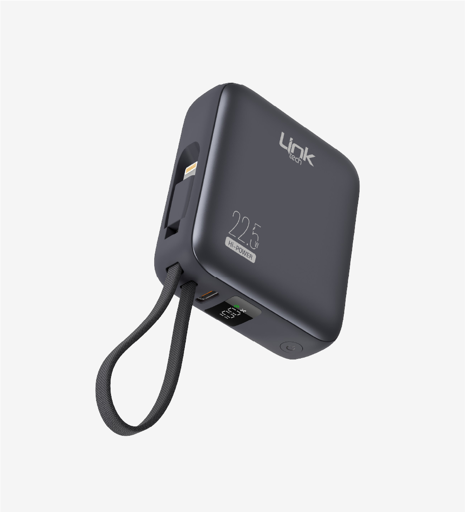 PD22 Premium 10000 mAh 22.5W Fast Charging Power Bank with 2 built-in Cables