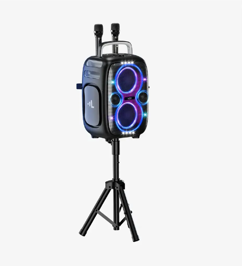 M427 Premium 650W Extra Bass Bluetooth Speaker with Two Wireless Microphone