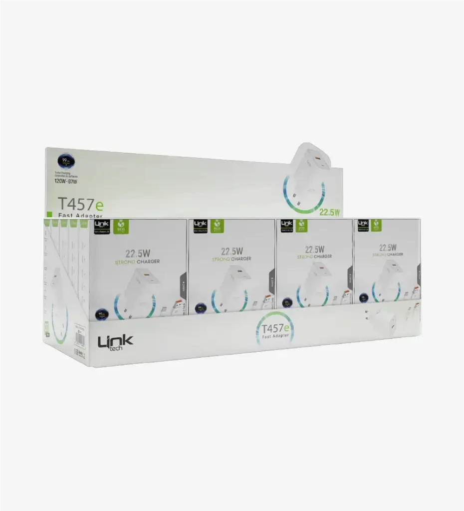 T457e Eco Friendly PD 22,5W Type-C Kablolu Süper Hızlı Şarj Cihazı 20'li Paket