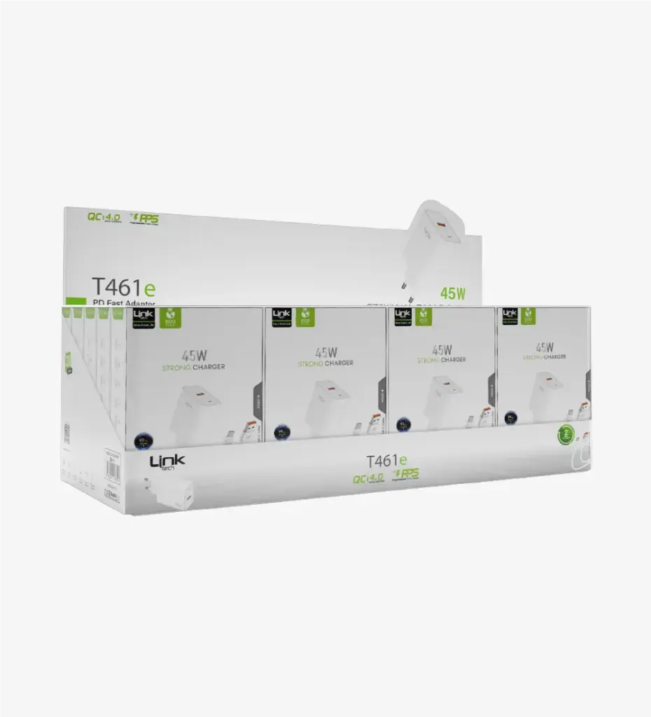 T461e Strong Çevre Dostu 45W Type-C Hızlı Şarj Aleti 20'li Paket