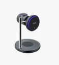 W757 Premium 3 in 1 Phone Holder with 25W Fast Wireless Charger