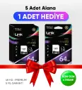 5 Adet Alana 1 Adet Hediye: M111 Premium Mikro SD 4K Ultra 64 GB Hafıza Kartı