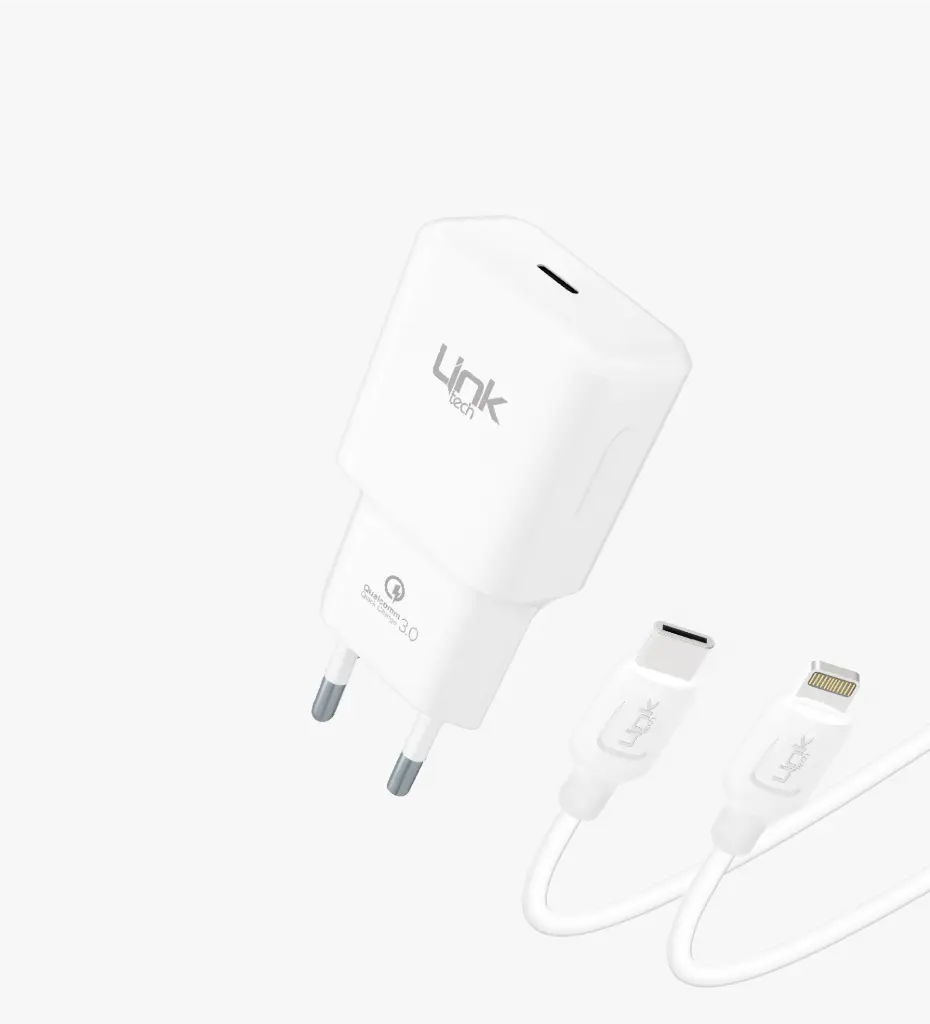 T466e Strong ECO Friendly 20W Charger With 20W Type-C Lightning Cable