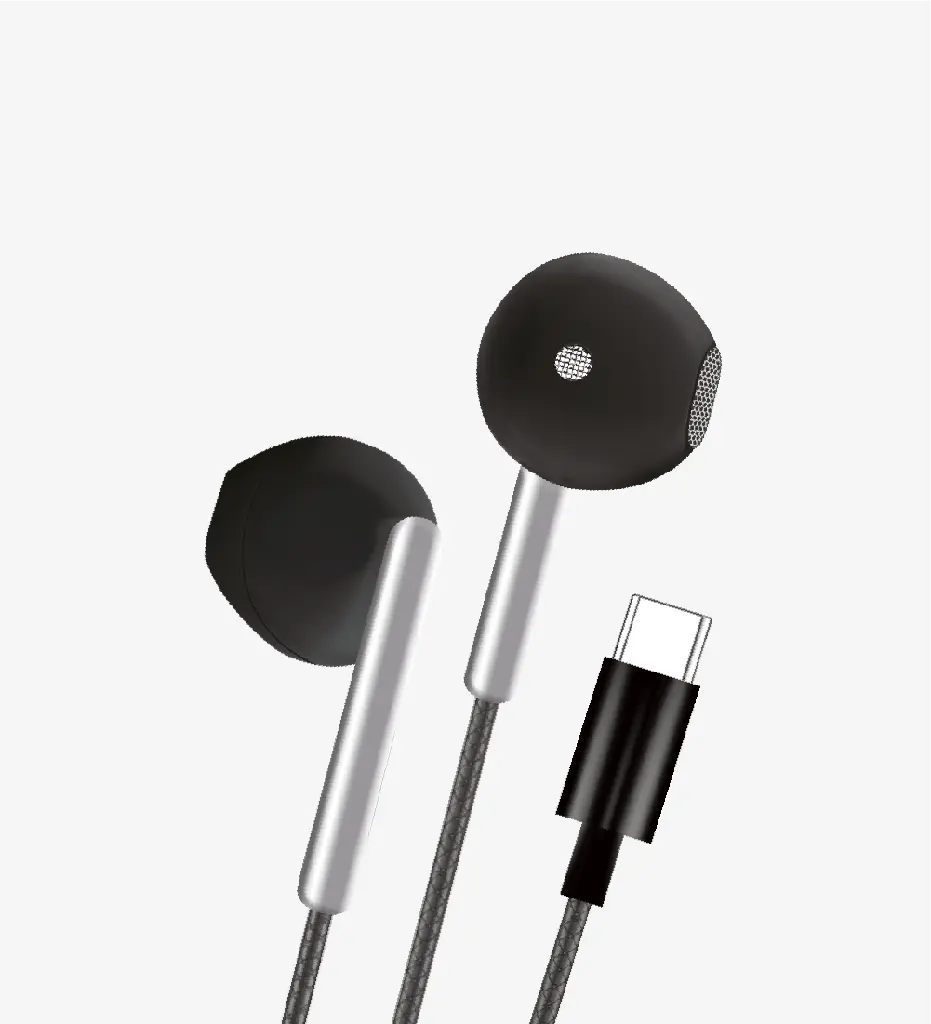 [LHF-H46-BLACK] H46 Kulak İçi Tip-C Kablolu Mikrofonlu Kulaklık (Siyah).webp
