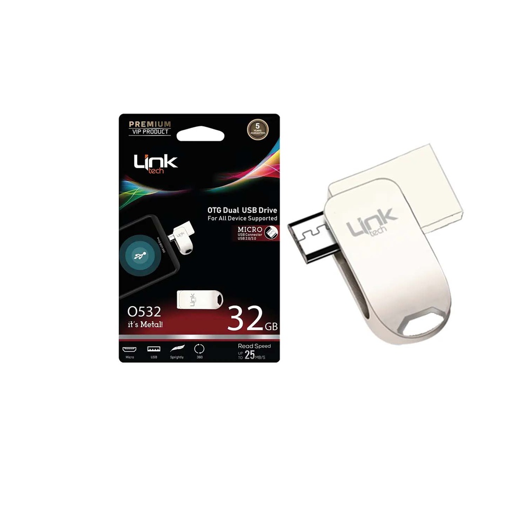 O532 Premium Dual 25mb/s 32GB Micro USB OTG Flash