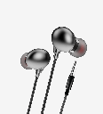 H25 Metal with Microphone Silicone Cable Earphone