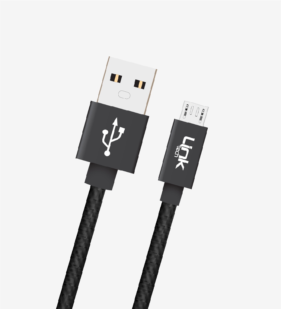 K542 Safe & Fast 30cm Braided Metal Head Micro USB Charging Cable