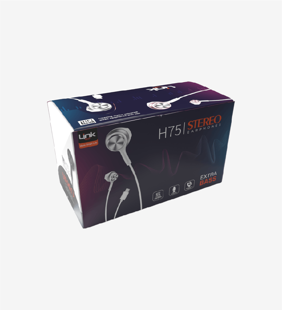 H75 EarPhone Yüksek Bas Mikrofonlu Tip-C Kulak İçi Kablolu Kulaklık 20'li Paket
