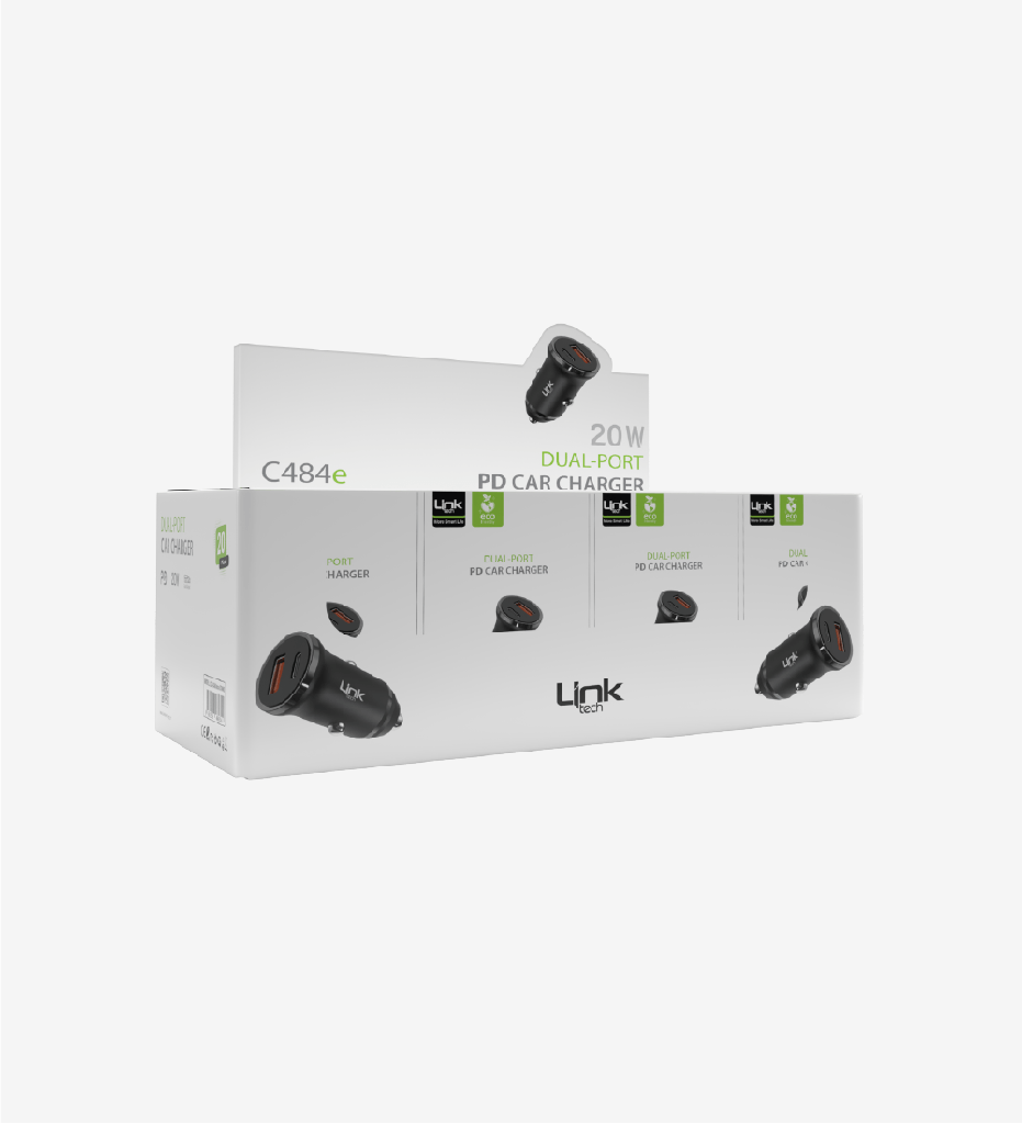 C484 ECO Friendly Dual PD 20W Car Charger (20 Pieces)