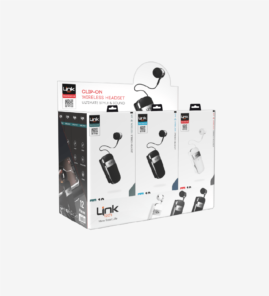 V81 Roller Vibratory Bluetooth Earphone Package