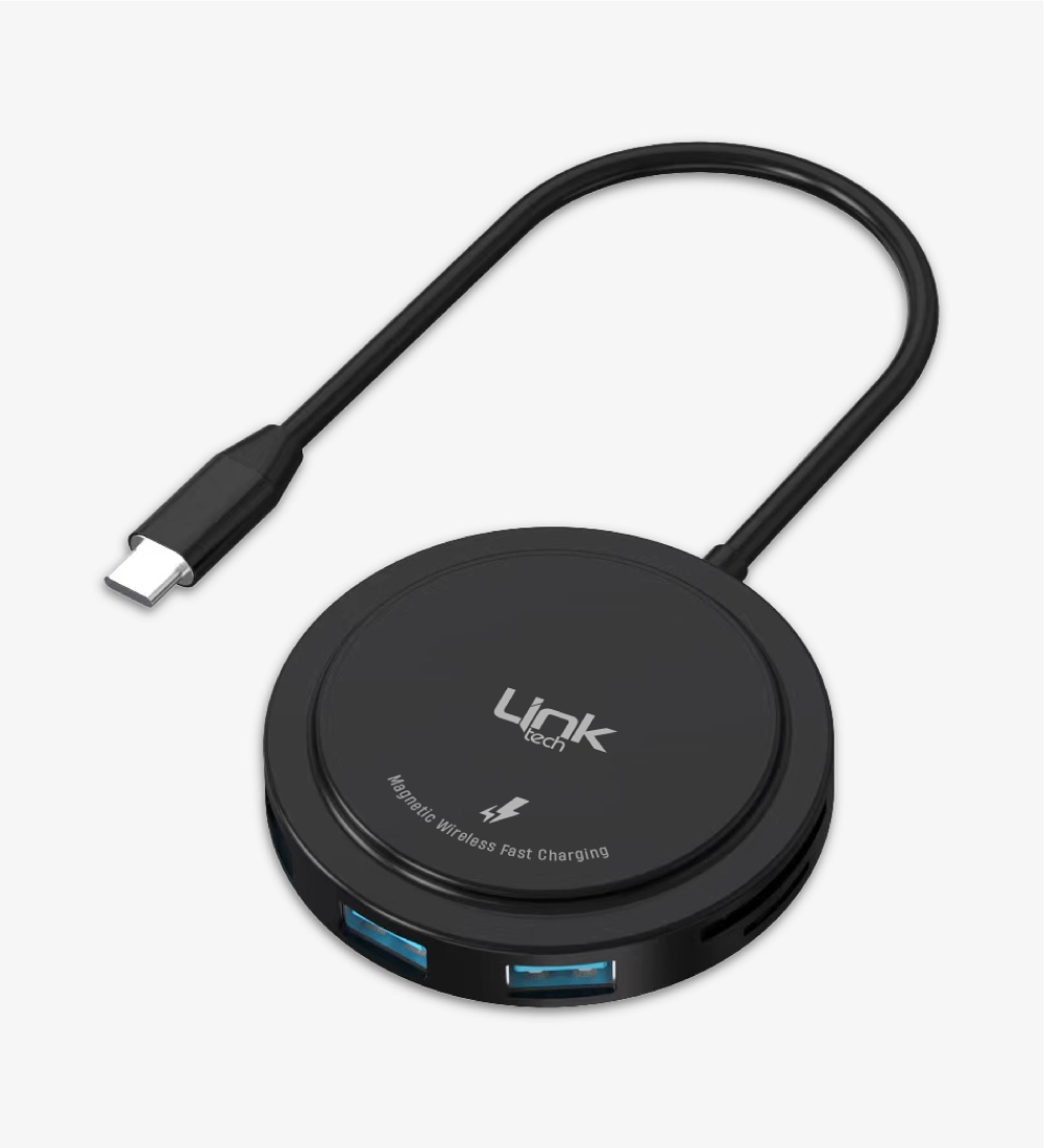 A200 Premium 6 in 1 Wireless Charge Pad, Type-C Hub and Card Reader