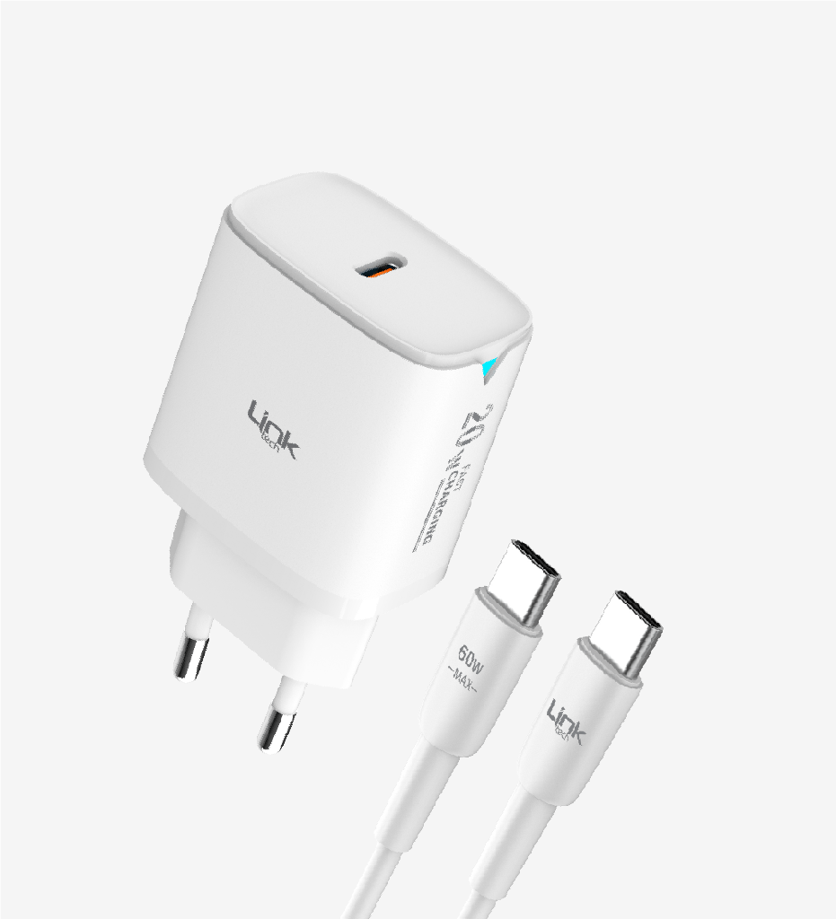 C307 Safe USB-C to USB-C Kablolu 20W Hızlı Şarj Cihazı