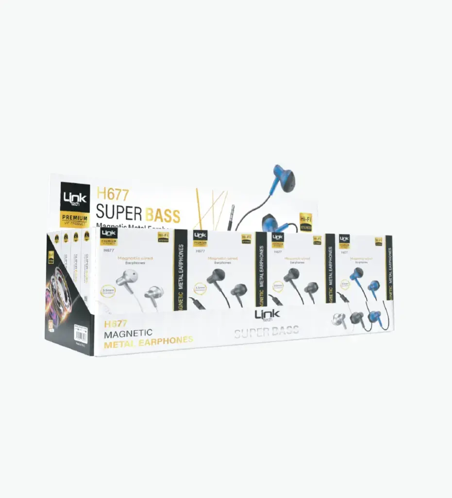 H677 Premium Metal Süper Bas Kulak İçi 3.5mm AUX Kablolu Kulaklık 12'li Paket