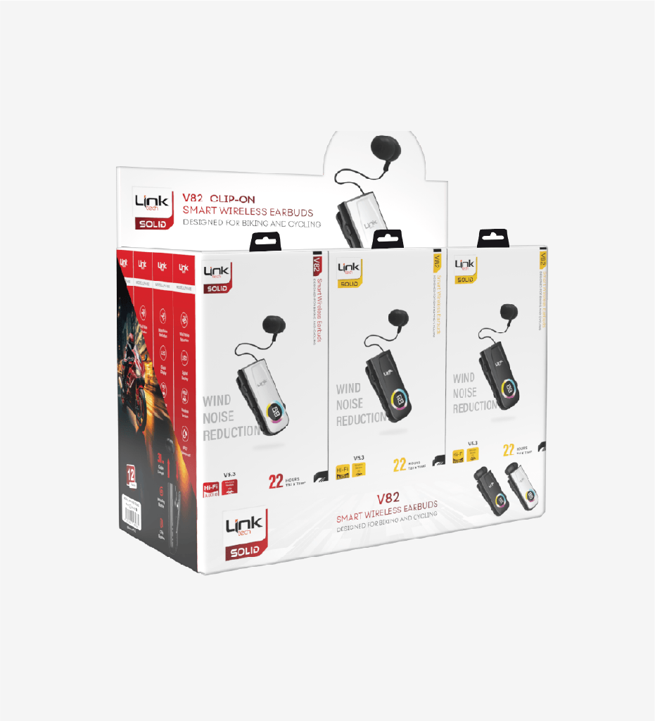 V82 SOLID Roller Vibratory Bluetooth Earphone (12 Pieces)