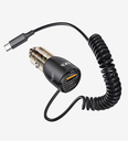 C509 Transparent 80W Dual PD & QC Super Fast Car Charger with Type-C Cable
