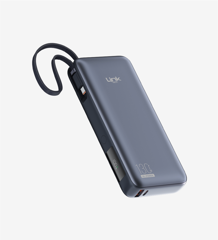 P131 Premium 130W Digital Display 20000 mAh Powerbank with Internal Type-C Cable
