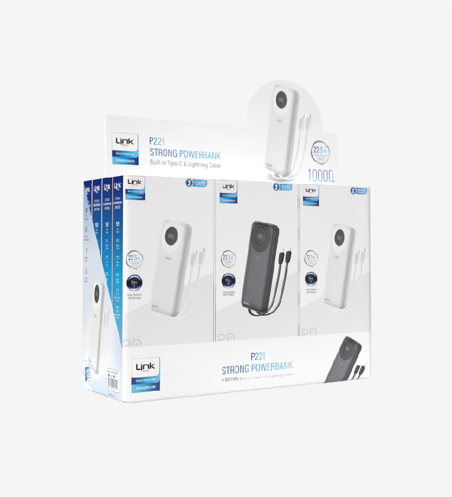 P221 Strong 22.5W 10000mAh Powerbank 12'li Paket