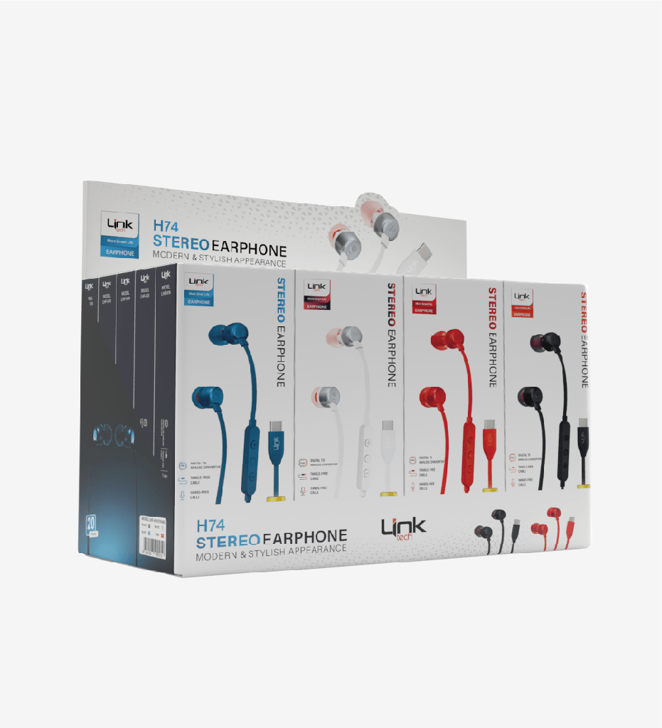 H74 Mikrofonlu Ekstra Baslı Kulak İçi Type-C Kablolu Kulaklık 20'li Paket
