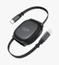 KN01 Süper Hızlı 240W Tip-C - Tip-C Manyetik Geri Çekilebilir Şarj Kablosu