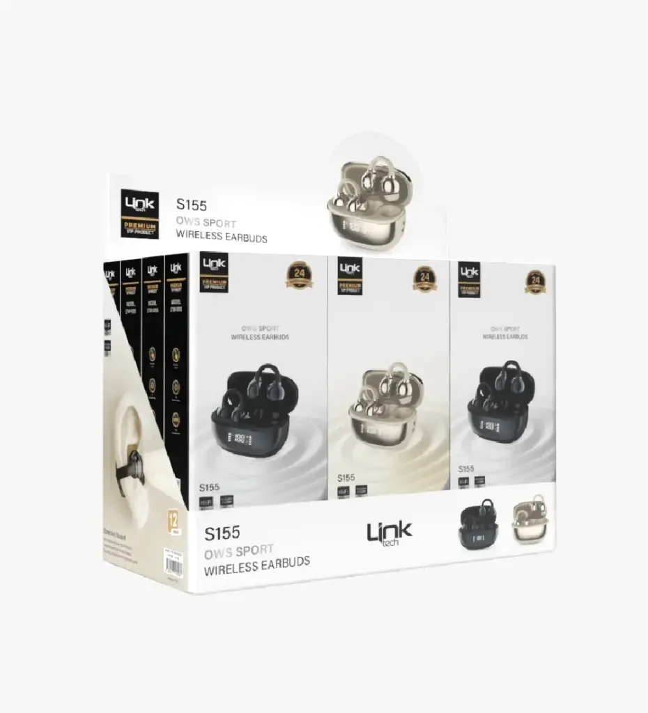 S155 Open‑Ear Clip‑On Wireless Earbuds  (12 Pieces)