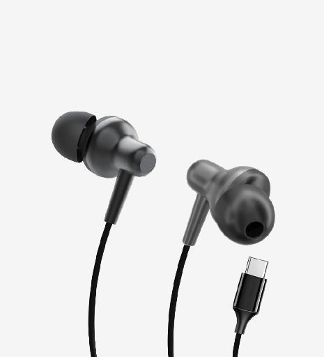 H676 Premium Metal Süper Bas Silikonlu Kulak İçi Type-C Kablolu Kulaklık